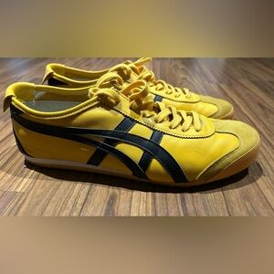 Onitsuka Tiger by Asics Yellow with Black Stripes Sneakers